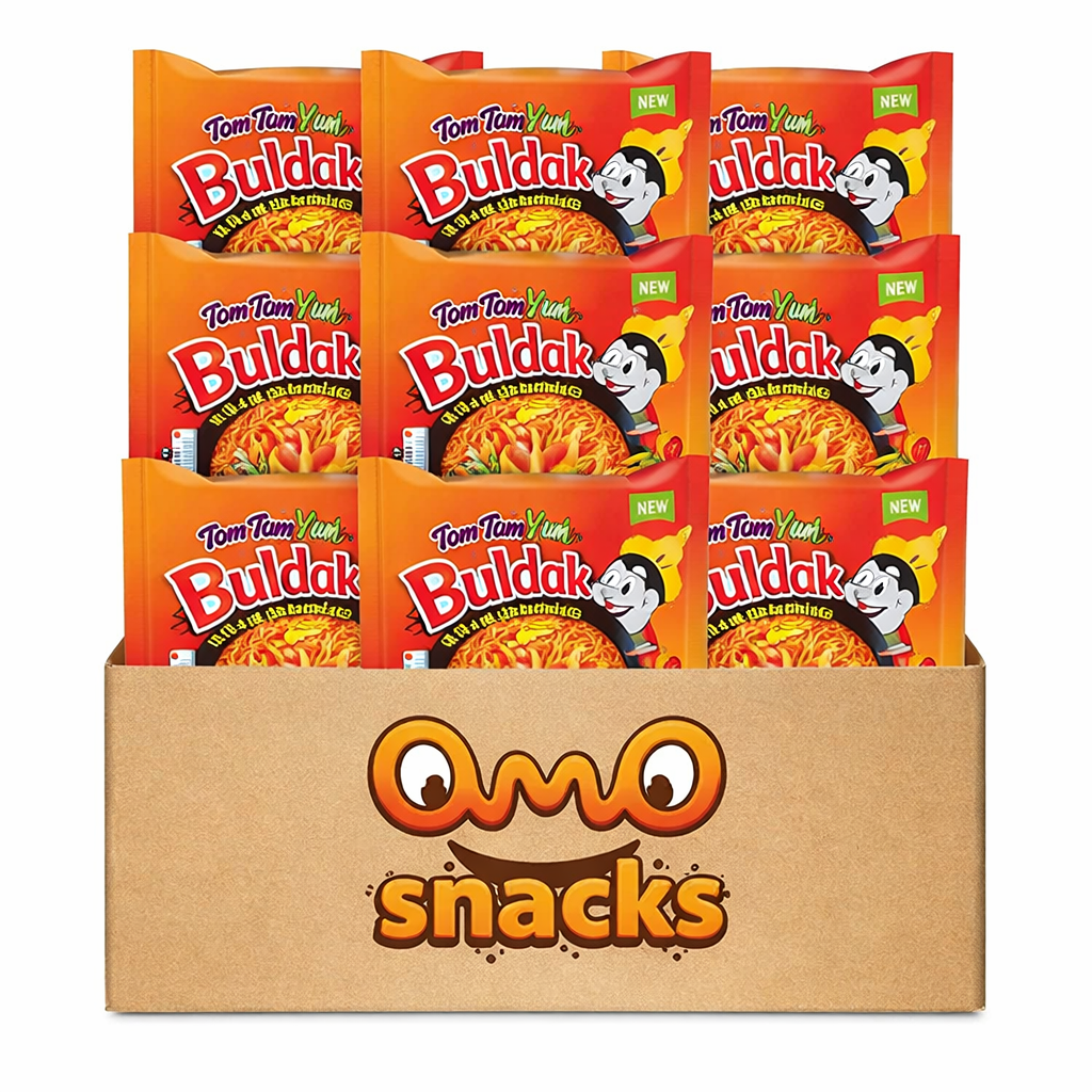 KF GOODIES Korean Ramen Variety Pack Gift Box (10 Count) – Spicy Buldak Noodle Assortment for Birthdays, College Care Packages, Office Snacks, and Gift Baskets