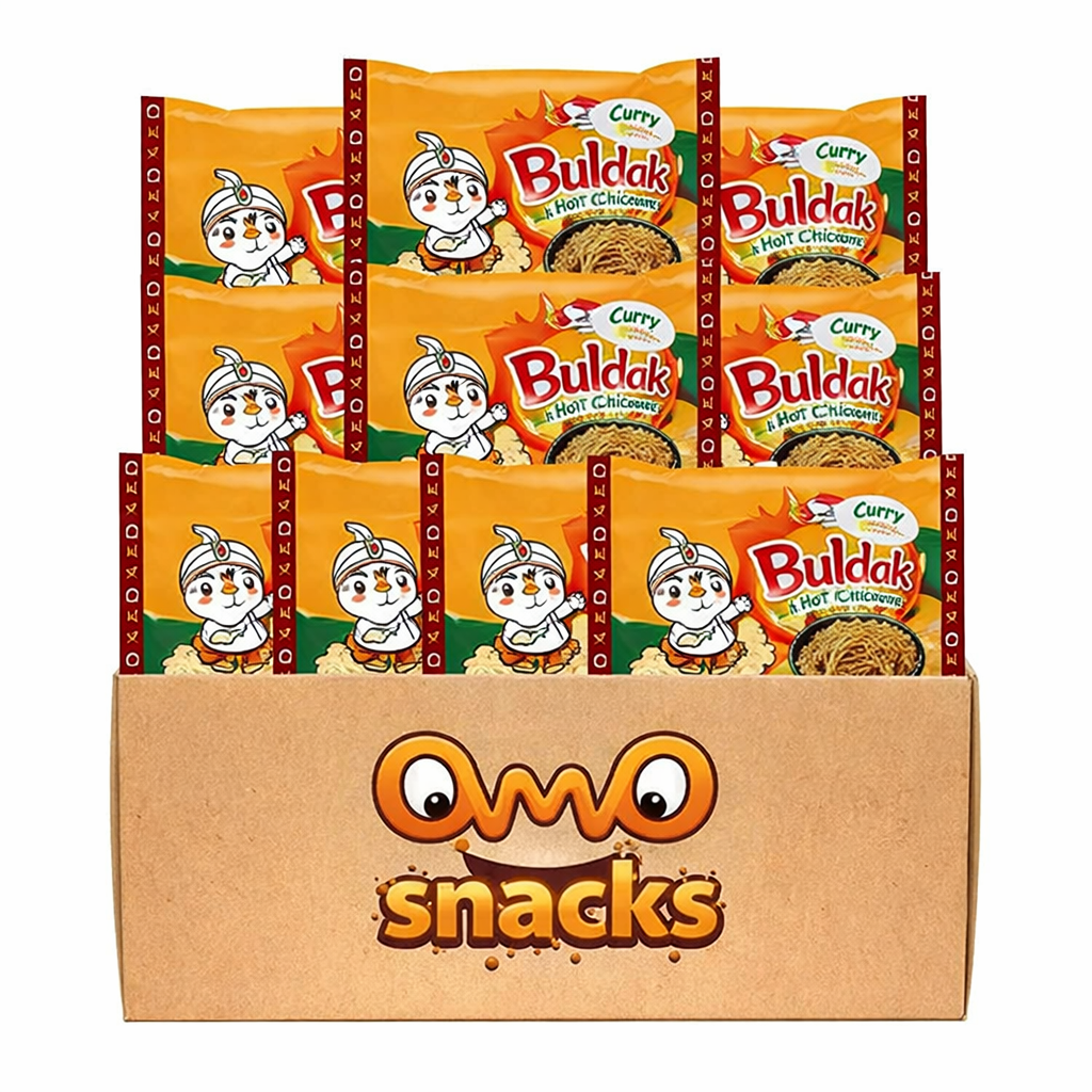 KF GOODIES Korean Ramen Variety Pack Gift Box (10 Count) – Spicy Buldak Noodle Assortment for Birthdays, College Care Packages, Office Snacks, and Gift Baskets