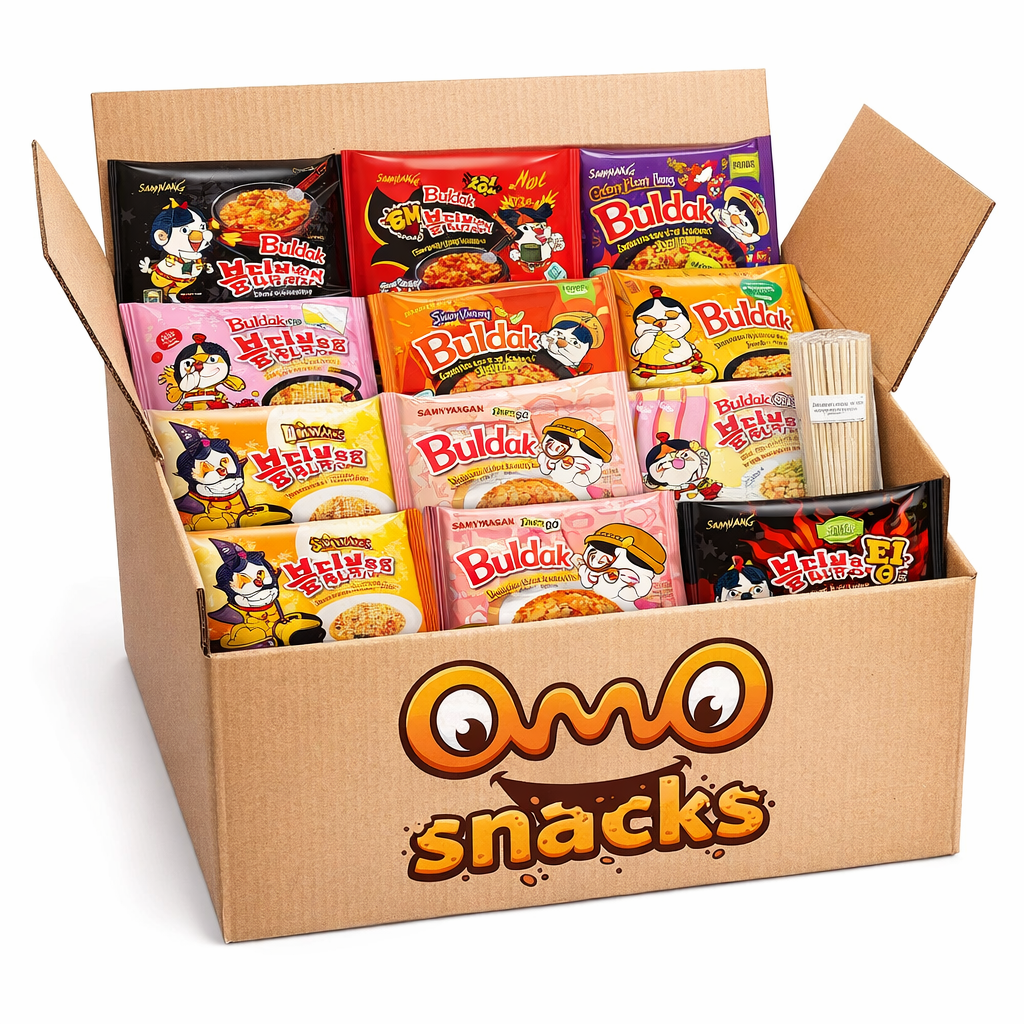 Samyang Spicy Hot Chicken Ramen 11 Flavor Variety Pack - FREE Chopsticks - Korean Buldak Ramen Noodles (11 Pack)