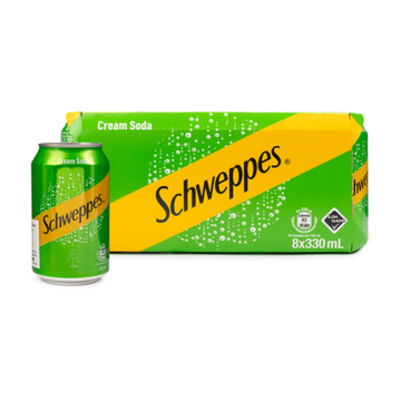 Schweppes Cream Soda, Low Sugar 330 ml*8 cans